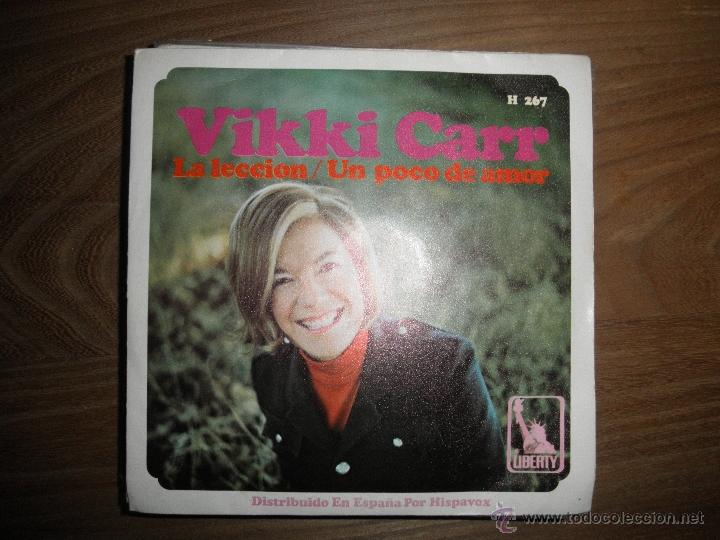 Discos de vinilo: VIKKI CARR.  LA LECCION / UN POCO DE AMOR.  LIBERTY 1968. IMPECABLE - Foto 1