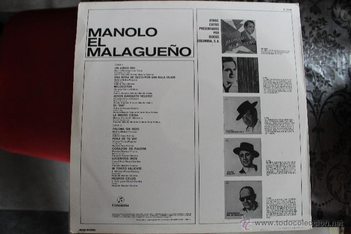 Discos de vinilo: MANOLO EL MALAGUE&Ntilde;O - Foto 2