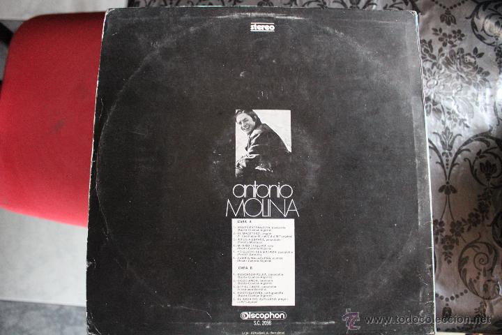 Discos de vinilo: ANTONIO MOLINA - EL INIMITABLE ANTONIO MOLINA - Foto 2