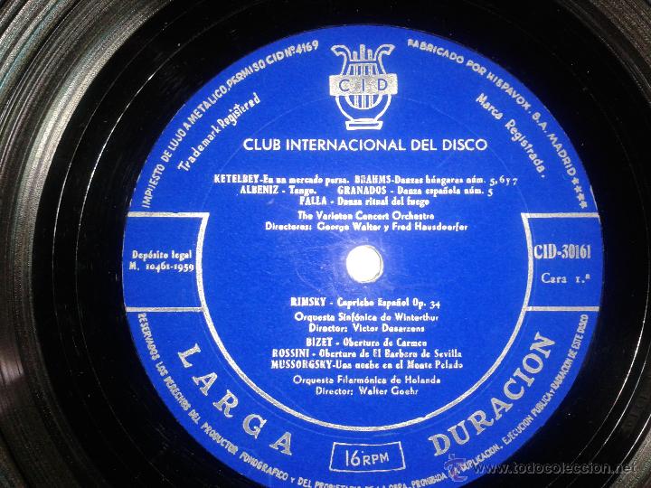Discos de vinilo: LP DE BRAHMS - ALBENIZ - FALLA - ROSSINI - GRANADOS- Y VARIOS - Foto 6