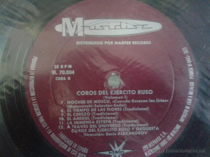 Discos de vinilo: LP DE LOS COROS DEL EJERCITO RUSO - Foto 4