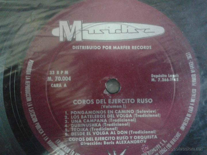 Discos de vinilo: LP DE LOS COROS DEL EJERCITO RUSO - Foto 5
