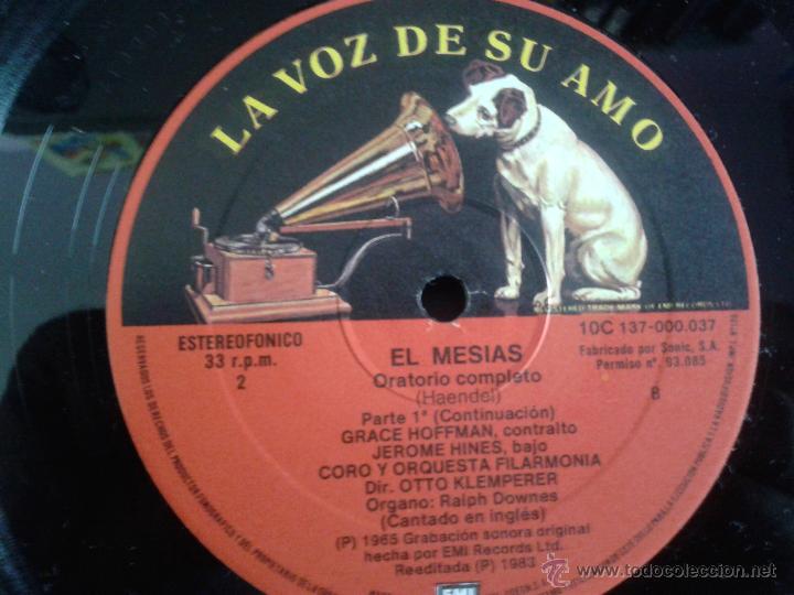 Discos de vinilo: ESTUCHE QUE SE COMPONE DE 3 LPS DE HANDEL EL MESIAS - Foto 2