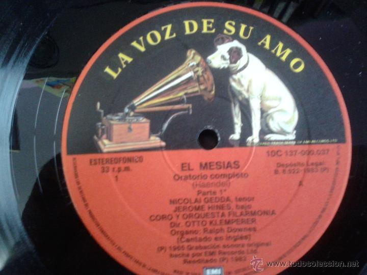 Discos de vinilo: ESTUCHE QUE SE COMPONE DE 3 LPS DE HANDEL EL MESIAS - Foto 3