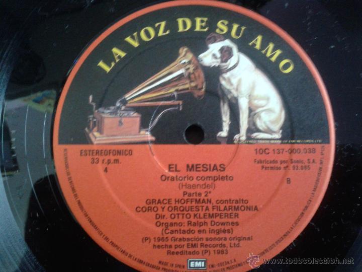 Discos de vinilo: ESTUCHE QUE SE COMPONE DE 3 LPS DE HANDEL EL MESIAS - Foto 5