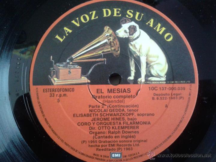 Discos de vinilo: ESTUCHE QUE SE COMPONE DE 3 LPS DE HANDEL EL MESIAS - Foto 6