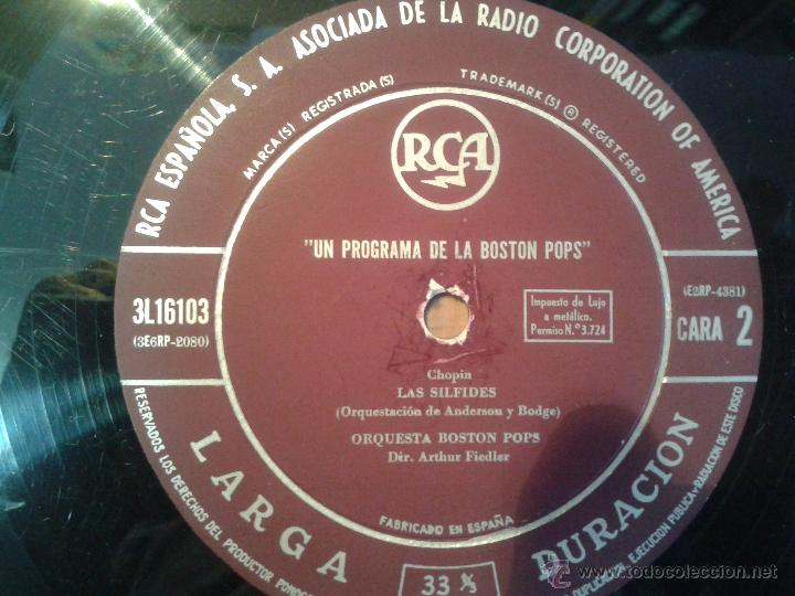 Discos de vinilo: GRAN LP DE ARTHUR-FIEDLER-UN PROGRAMA DE LA BOSTON- POPS - - Foto 3