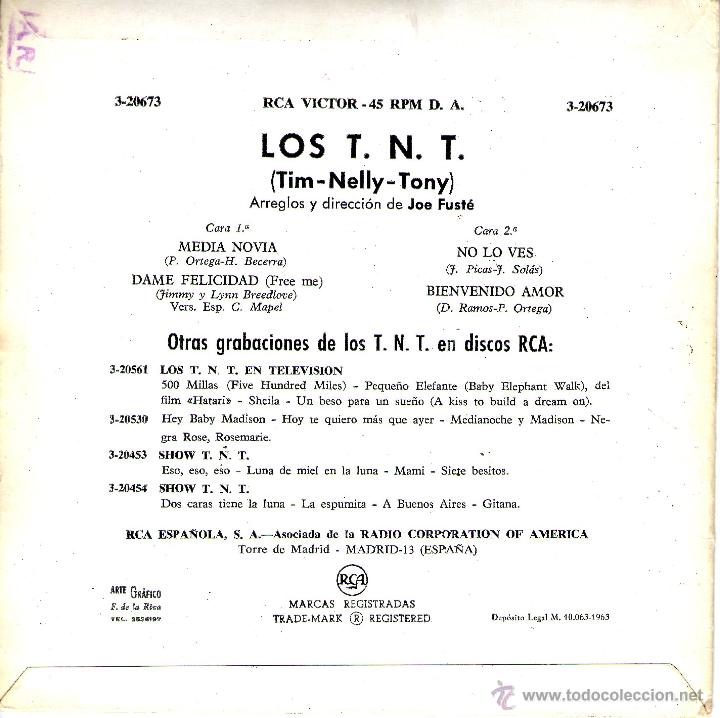Discos de vinilo: LOS TNT MEDIA NOVIA - Foto 2
