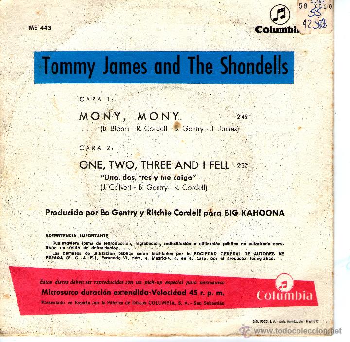 Discos de vinilo: TOMMY JAMES AND THE SHONDELLS - Foto 2