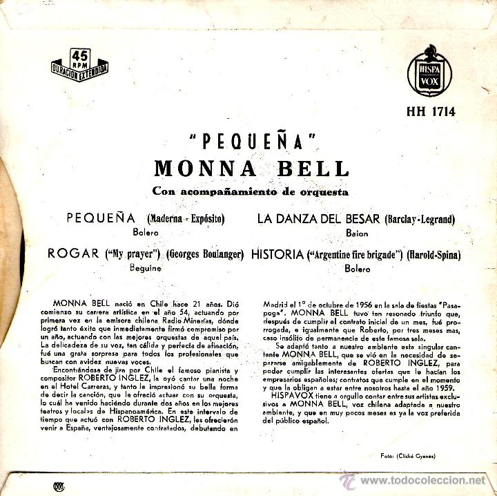 Discos de vinilo: MONNA BELL PEQUE&Ntilde;A - Foto 2
