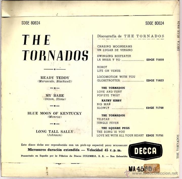 Discos de vinilo: EP THE TORNADOS ( TORNADO ROCK ) : READY TEDDY + 3 - Foto 2