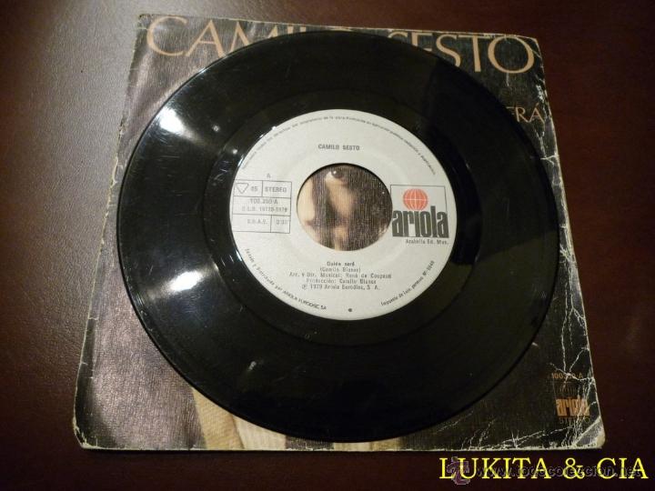 Discos de vinilo: CAMILO SESTO - SINGLE QUI&Eacute;N SER&Aacute; - Foto 3