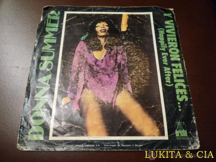 Discos de vinilo: DONNA SUMMER - SINGLE RUMOR EN LA CIUDAD - 1977 - Foto 2