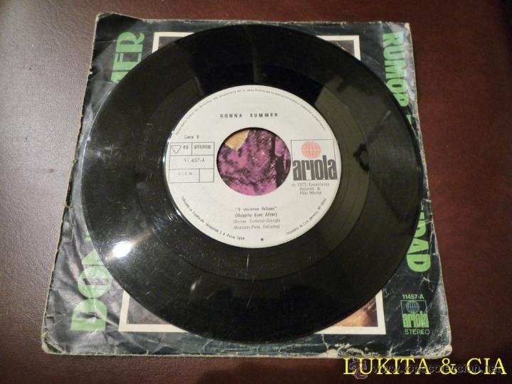 Discos de vinilo: DONNA SUMMER - SINGLE RUMOR EN LA CIUDAD - 1977 - Foto 4