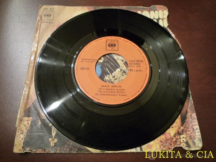 Discos de vinilo: JANIS JOPLIN - SINGLE YO Y BOBBIE McGEE - CBS 1971 - Foto 3