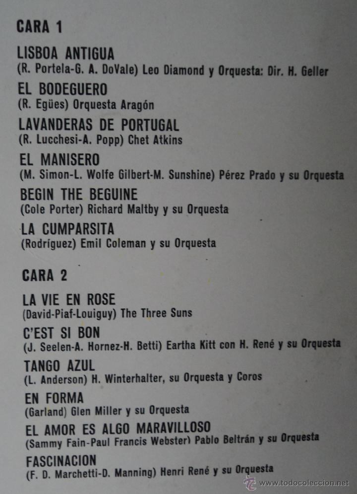 Discos de vinilo: Cocktail de Exitos - Varios Cantantes - Edici&oacute;n de 1960 de Espa&ntilde;a - Foto 2