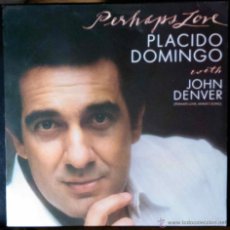 Discos de vinilo: PLÁCIDO DOMINGO CON JOHN DENVER - PERHAPS LOVE - LP HOLANDA, CON HOJA PROMOCIONAL Y DE LETRAS