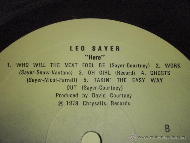 Discos de vinilo: LEO SAYER  ( HERE )   1979 - SPAIN    LP33   CHRYSALIS - Foto 4