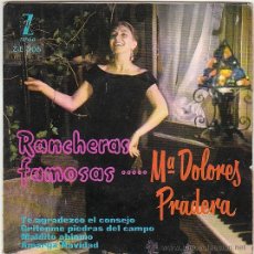 Discos de vinilo: MARIA DOLORES PRADERA: RANCHERAS FAMOSAS, TE AGRADEZCO EL CONSEJO, QUITENME PIEDRAS DEL CAMPO, 1960. Lote 40929445