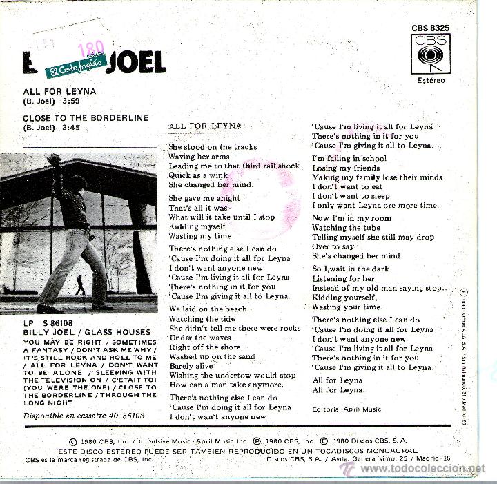 Discos de vinilo: BILLY JOEL TODO PARA LEYNA - Foto 2