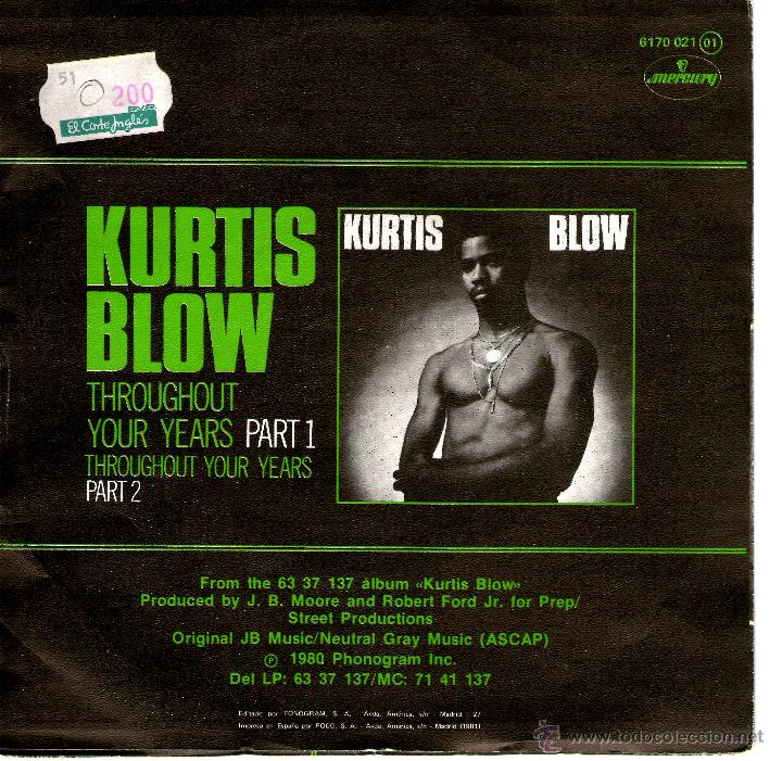 Discos de vinilo: KURTIS BLOW  THROUGHOUT YOUR YEARS - Foto 2