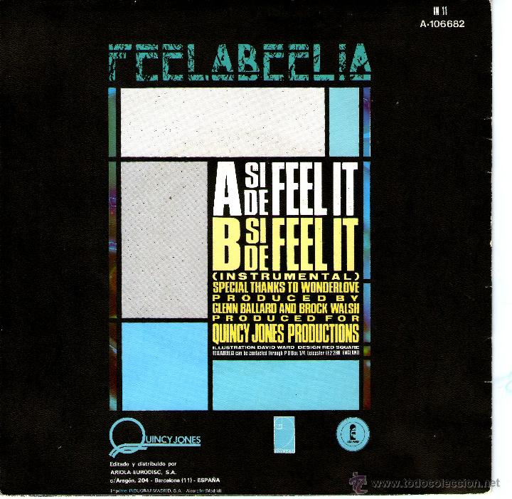 Discos de vinilo: FEELABEELIA   FEEL IT - Foto 2