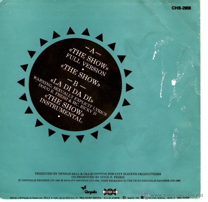 Discos de vinilo: DOUG E. FRESH & THE GET FRESH CREW - Foto 3