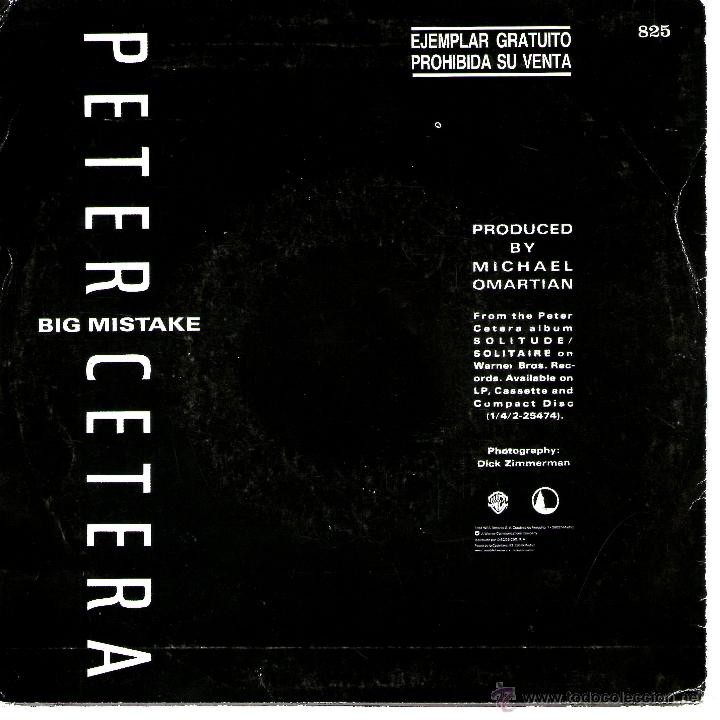 Discos de vinilo: PETER CETERA-BIG MISTAKE - Foto 2