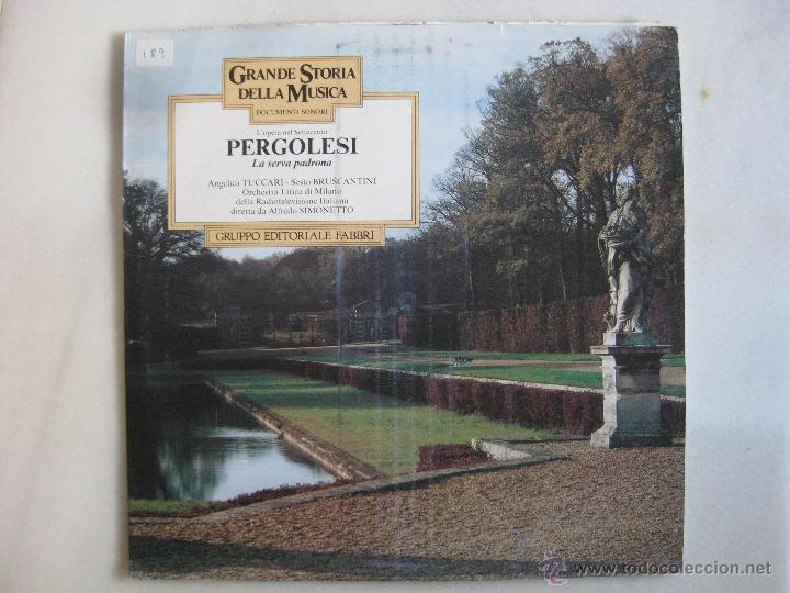 Discos de vinilo: PERGOLESI: LA SERVA PADRONA - Foto 1