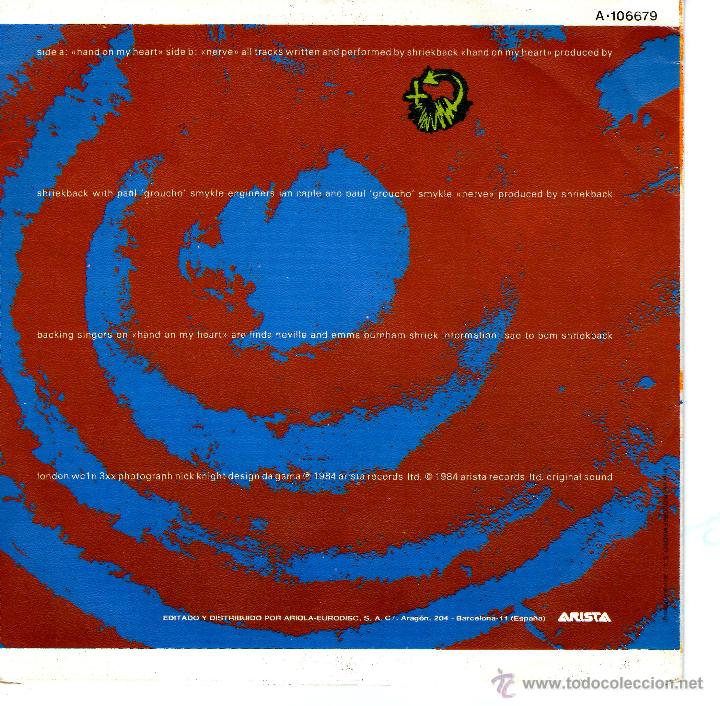 Discos de vinilo: SHRIEKBACK HAND ON MY HEART - Foto 2