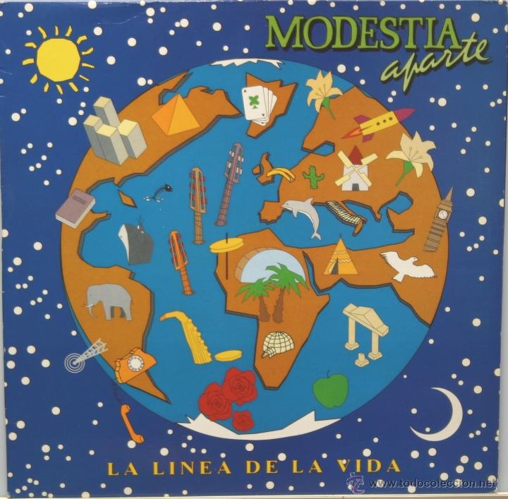 Discos de vinilo: MODESTIA APARTE la linea de la vida LP polydor 1992 - Foto 1