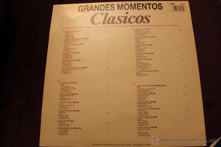 Discos de vinilo: GRANDES MOMENTOS CLASICOS - Foto 2
