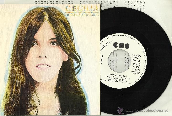 Disques de vinyle: cecilia single promocional por una sola cara do&ntilde;a esfaldina espa&ntilde;a 1983 con hoja promocional
