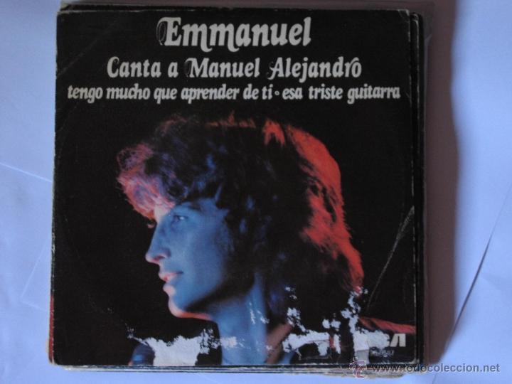 Discos de vinilo: EMMANUEL CANTA A MANUEL ALEJANDRO - Foto 1