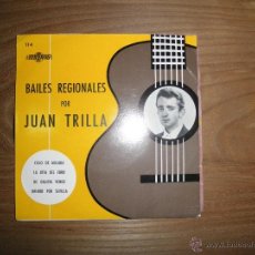 Discos de vinilo: JUAN TRILLA. BAILES REGIONALES. EP. MAYANG 1966.. Lote 41012679