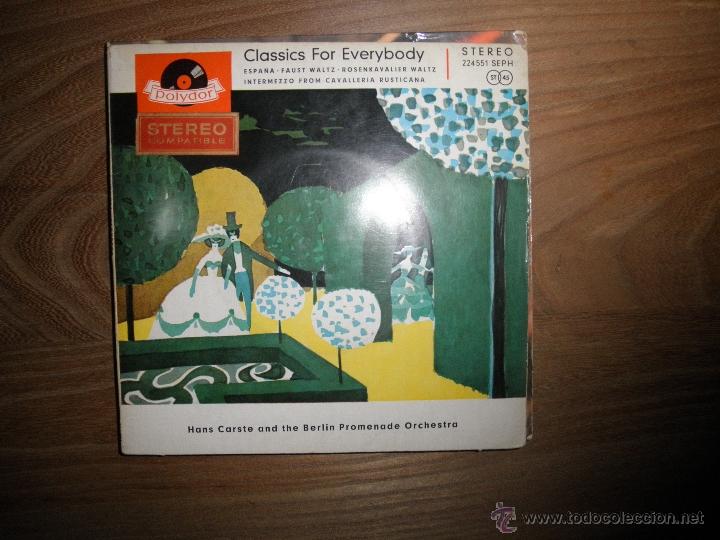 Discos de vinilo: HANS CARSTE.  CLASSICS FOR EVERYBODY. EDICION ALEMANA - Foto 1