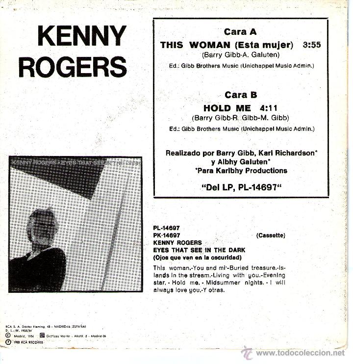 Discos de vinilo: KENNY ROGERS THIS WOMAN - Foto 2
