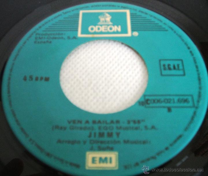 Discos de vinilo: JIMMY - DESPACITO / VEN A BAILAR - SINGLE EMI odeon 1980 - VG+ - Foto 4
