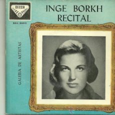 Discos de vinilo: INGE BORKH EP SELLO DECCA AÑO 1960. Lote 41020795