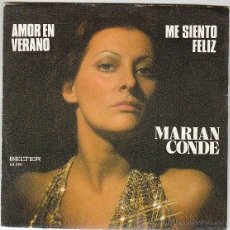 Discos de vinilo: MARIAN CONDE, AMOR EN VERANO, ME SIENTO FELIZ - SINGLE DEL SELLO BELTER DEL AÑO 1.976