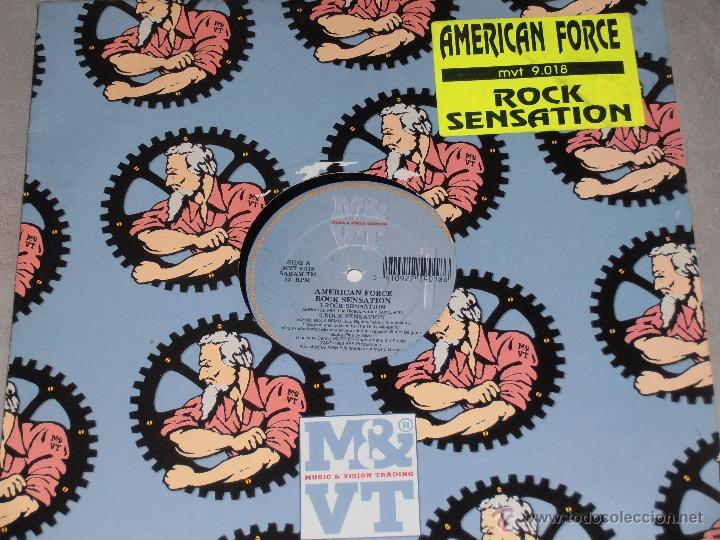 Discos de vinilo: AMERICAN FORCE - ROCK SENSATION - BELGIUM - MAXI - Foto 1