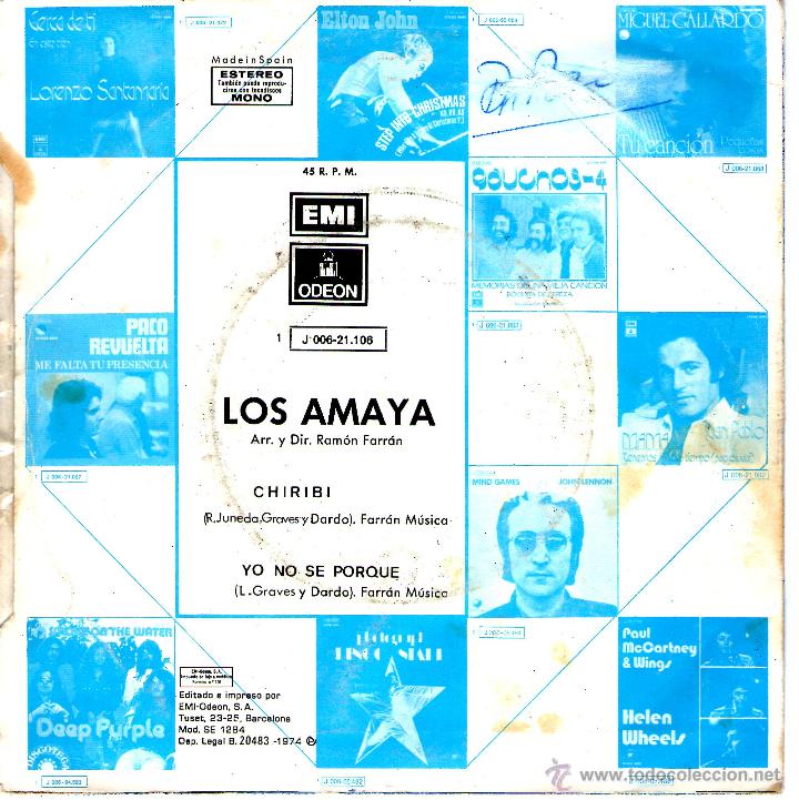 Discos de vinilo: LOS AMAYA CHIRIBI - Foto 2