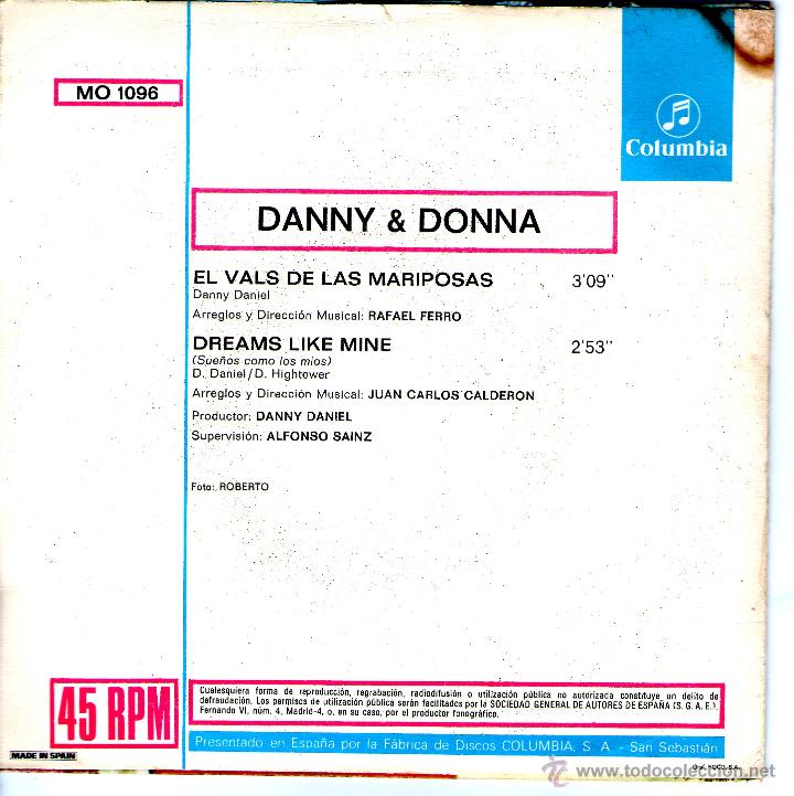 Discos de vinilo: DANNY & DONNA - Foto 2