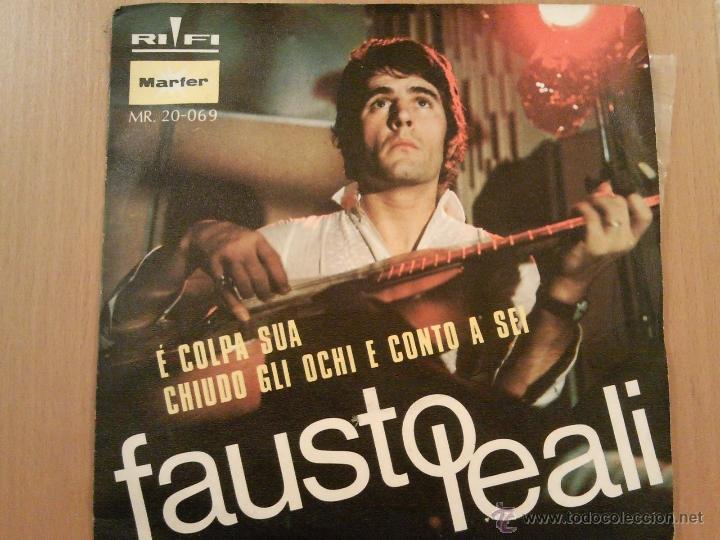 Discos de vinilo: FAUSTO LEALI E COLPA SUA SINGLE - Foto 1