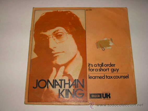 Discos de vinilo: Single JONATHAN KING, Its a tall order foa short guy. - Foto 1