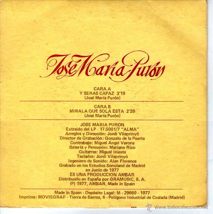 Discos de vinilo: JOSE MARIA PURON - Foto 2