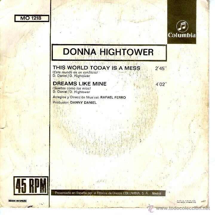Discos de vinilo: DONNA HIGHTOWER -THIS WORLD TODAY IS A MESS - Foto 2