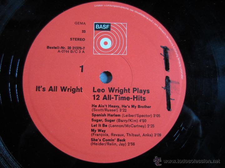 Discos de vinilo: leo wright - ITS WRIGHT - LP BASF 1973 VINILO - Foto 3