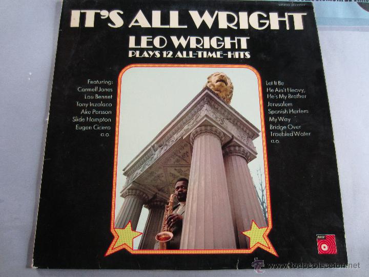 Discos de vinilo: leo wright - ITS WRIGHT - LP BASF 1973 VINILO - Foto 4