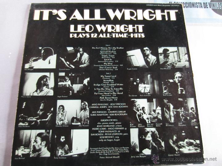 Discos de vinilo: leo wright - ITS WRIGHT - LP BASF 1973 VINILO - Foto 9